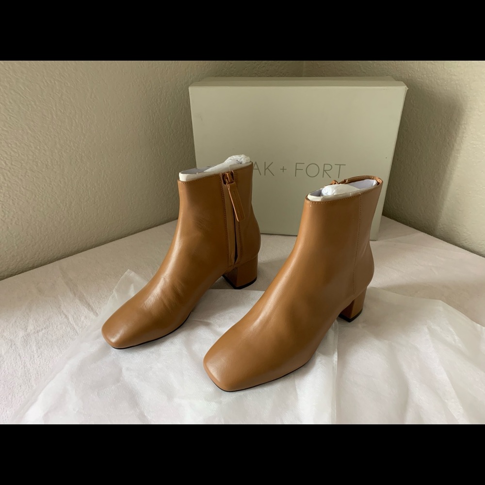 Oak+fort square toe ankle boots